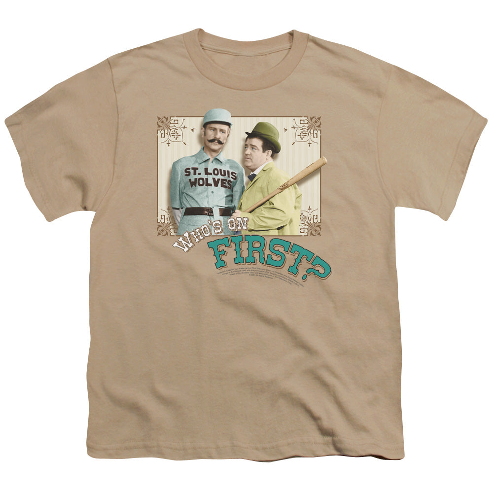 ABBOTT & COSTELLO/WHOS ON FIRST - S/S YOUTH 18/1 - SAND