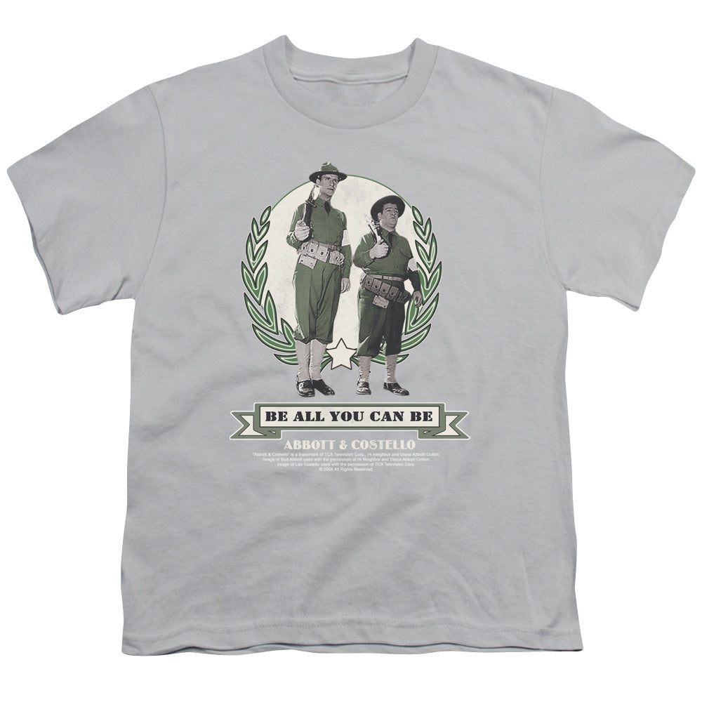 ABBOTT & COSTELLO/BE ALL YOU CAN BE - S/S YOUTH 18/1 - SILVER