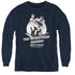 ABBOTT & COSTELLO/OFF YOUR ROCKER - YOUTH LONG SLEEVE TEE - NAVY