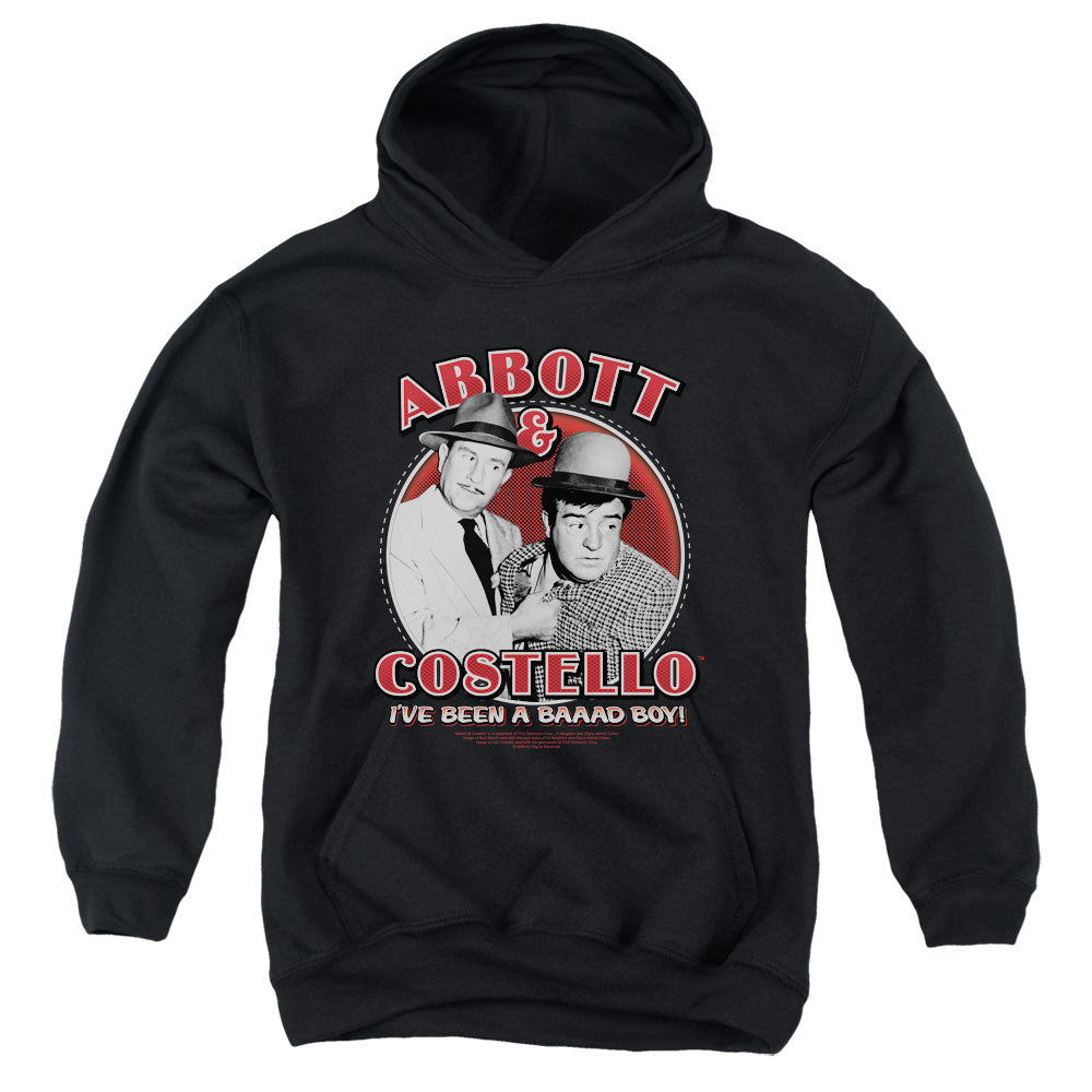 ABBOTT & COSTELLO/BAD BOY - YOUTH PULLOVER HOODIE - BLACK
