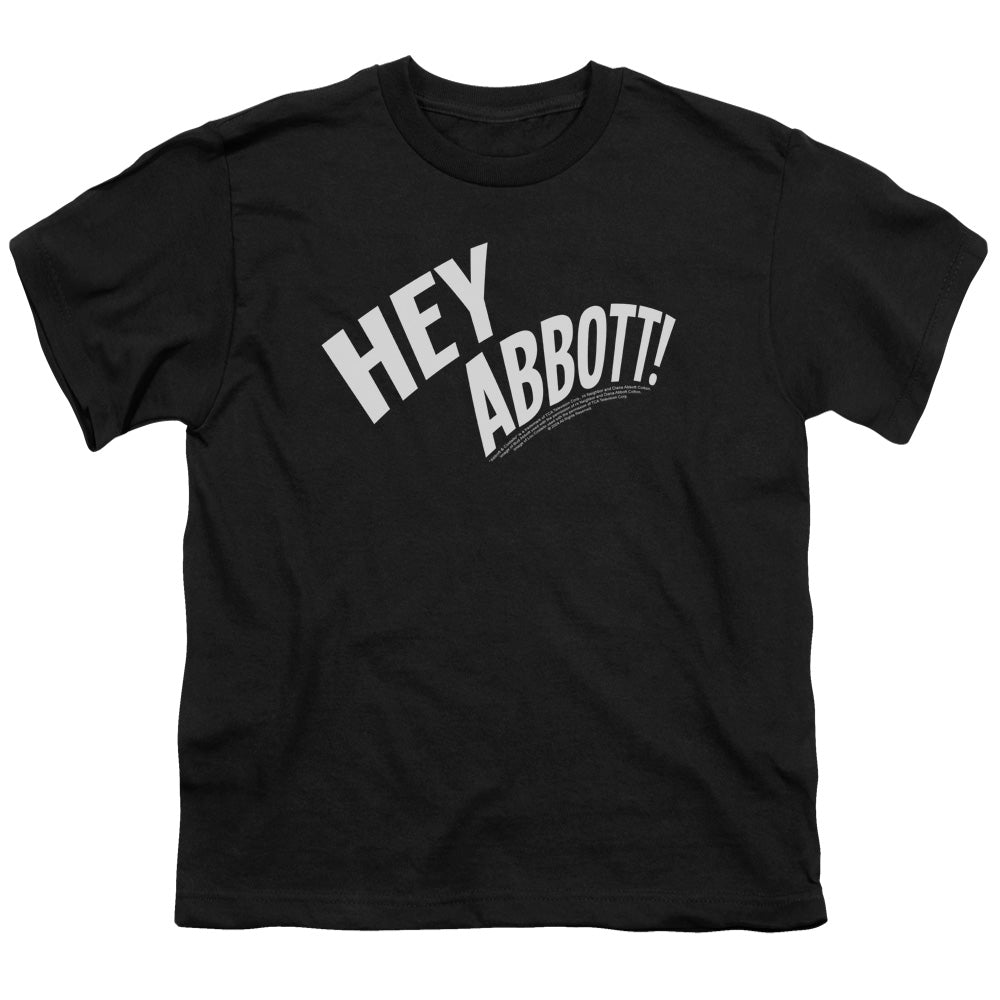 ABBOTT & COSTELLO/HEY ABBOTT - S/S YOUTH 18/1 - BLACK