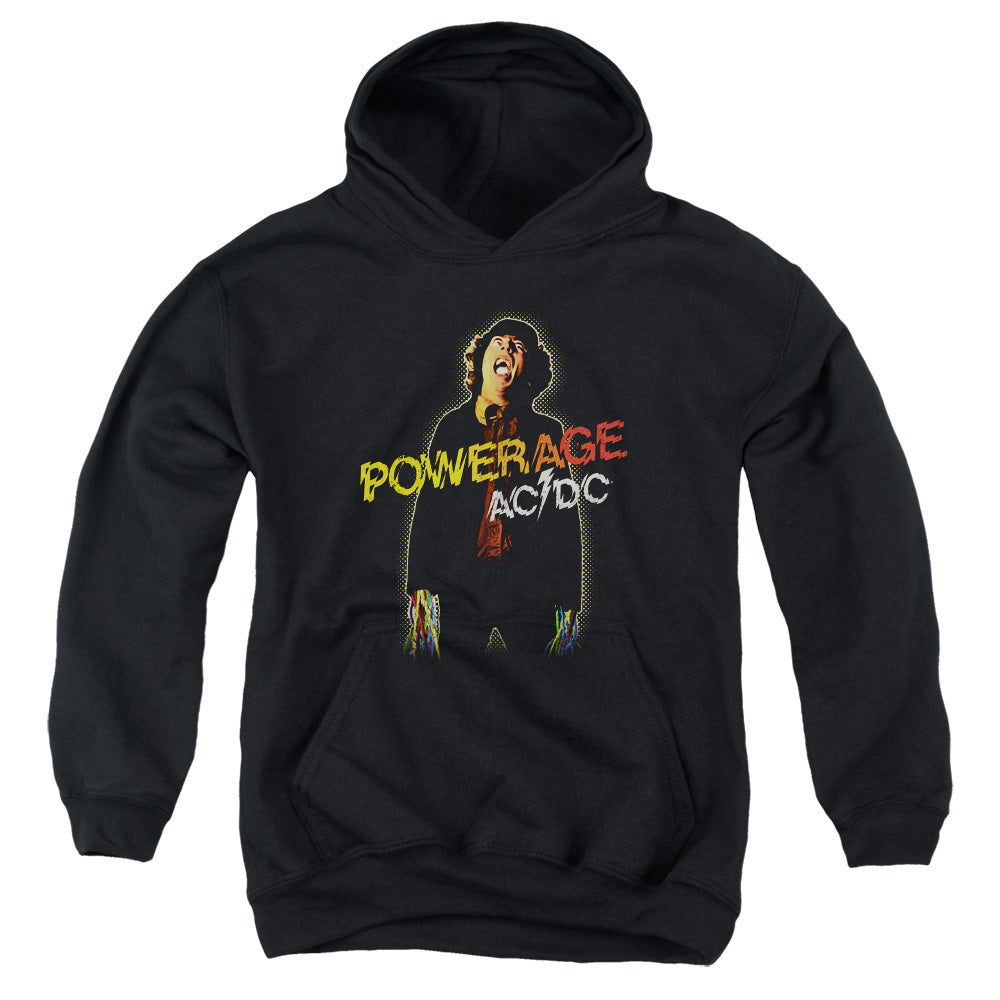 ACDC/POWERAGE - YOUTH PULLOVER HOODIE - BLACK