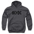 ACDC/WORN LOGO - YOUTH PULLOVER HOODIE - CHARCOAL