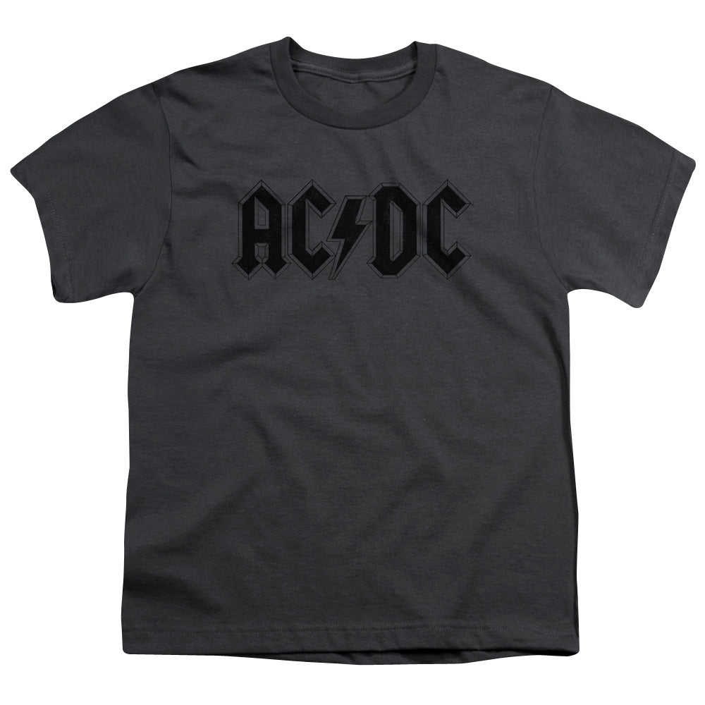 ACDC/WORN LOGO - S/S YOUTH 18/1 - CHARCOAL