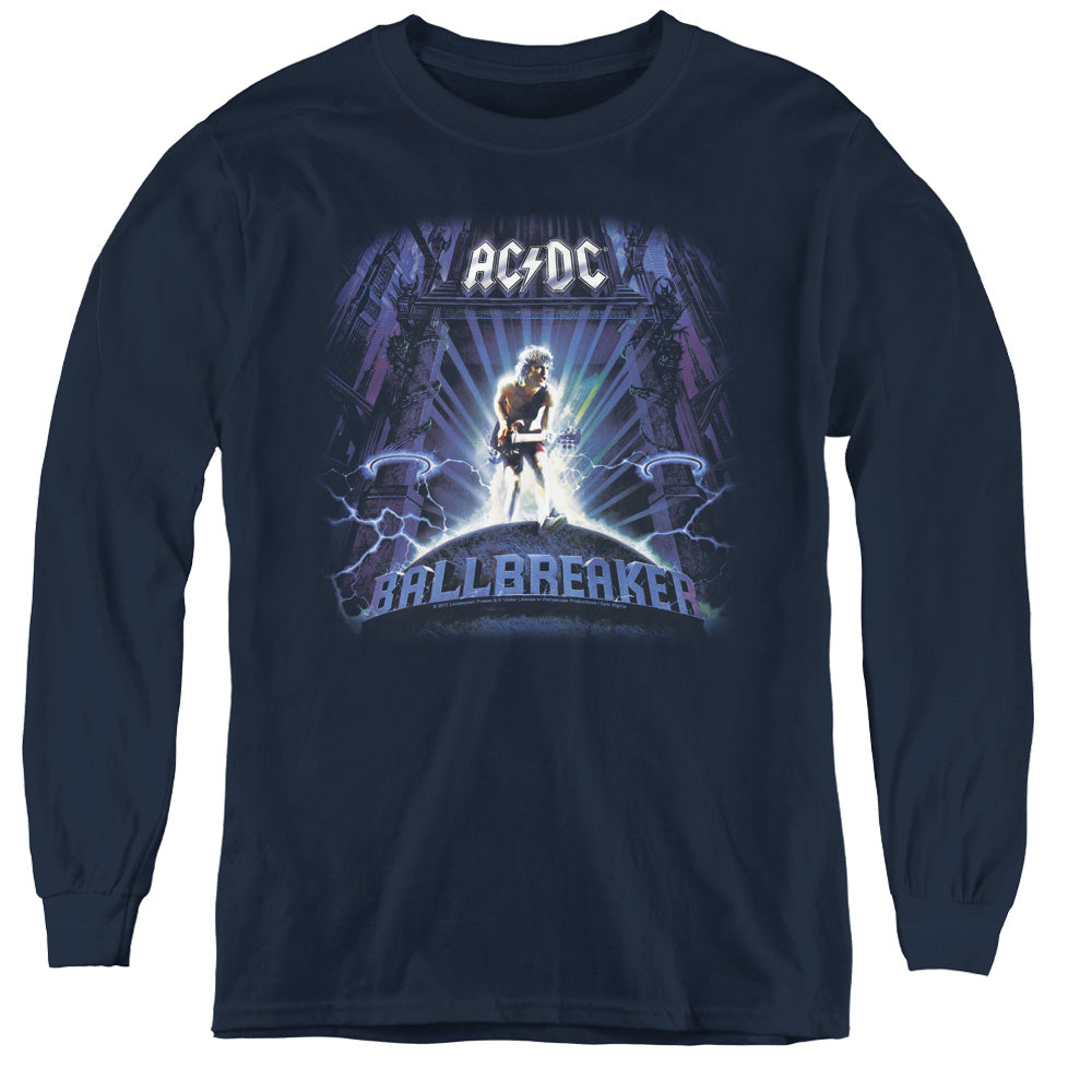 ACDC/BALLBREAKER - YOUTH LONG SLEEVE TEE - NAVY