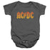 ACDC/LOGO - INFANT SNAPSUIT - CHARCOAL