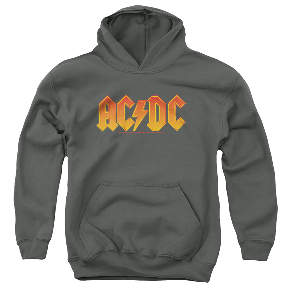 ACDC/LOGO - YOUTH PULLOVER HOODIE - CHARCOAL
