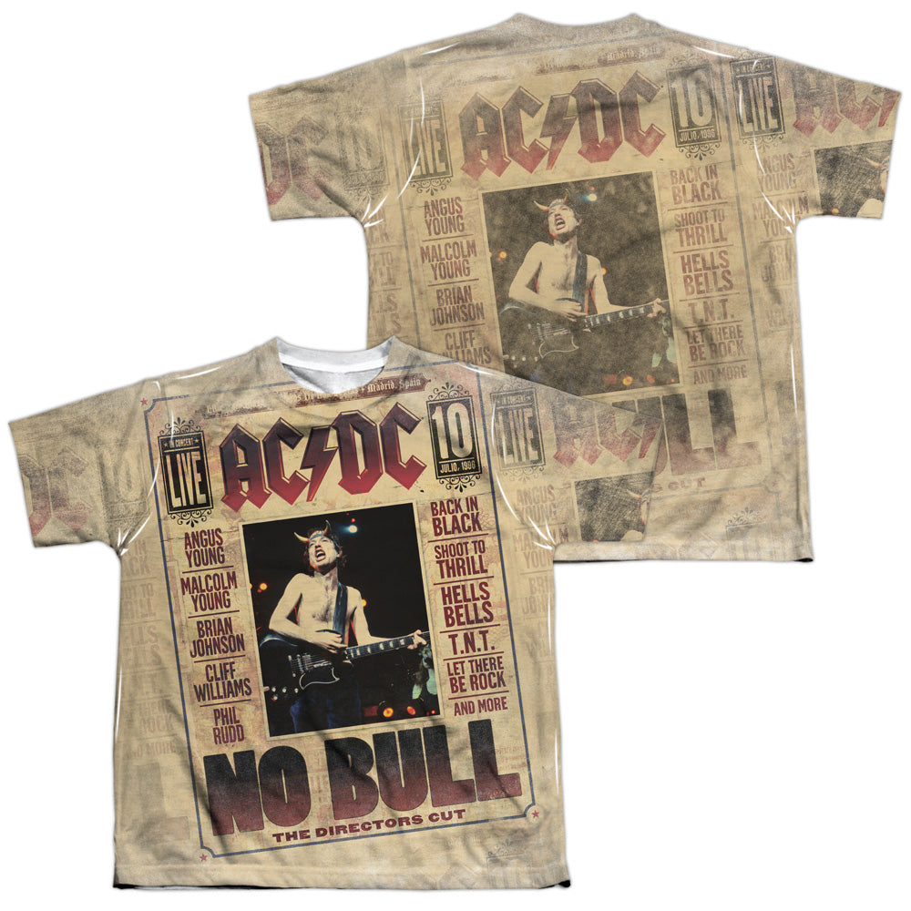 ACDC/NO BULL (FRONT/BACK PRINT) - S/S YOUTH POLY CREW - MULTI