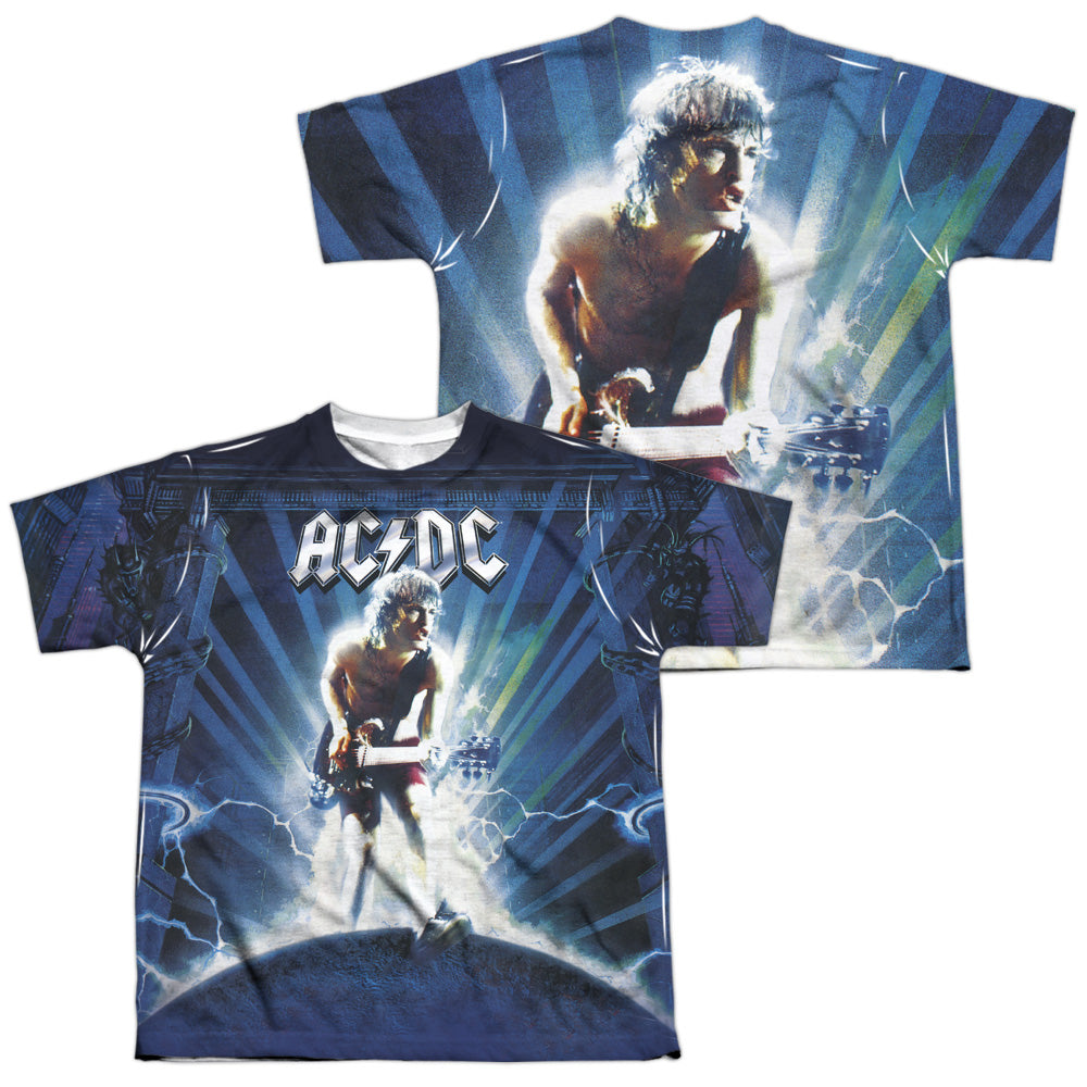 ACDC/LIGHTNING (FRONT/BACK PRINT) - S/S YOUTH POLY CREW - MULTI