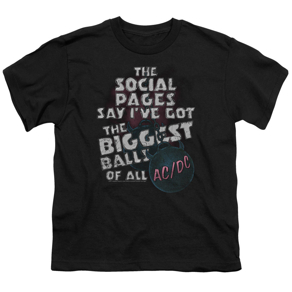ACDC/BIG BALLS - S/S YOUTH 18/1 - BLACK
