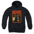 ACDC/GROUP DISTRESSED - YOUTH PULLOVER HOODIE - BLACK