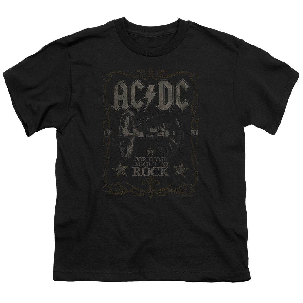 ACDC/ROCK LABEL - S/S YOUTH 18/1 - BLACK