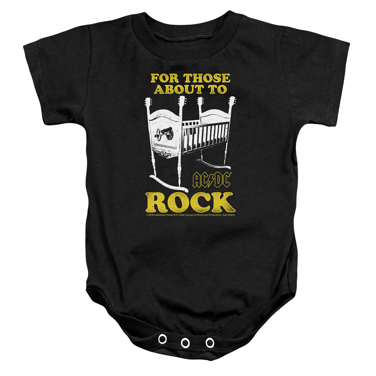 ACDC/CRADLE ROCK - INFANT SNAPSUIT - BLACK
