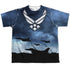 AIR FORCE/TAKE OFF (FRONT/BACK PRINT) - S/S YOUTH POLY CREW - MULTI