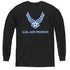AIR FORCE/LOGO - YOUTH LONG SLEEVE TEE - BLACK
