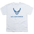 AIR FORCE/DISTRESSED LOGO - S/S YOUTH 18/1 - WHITE