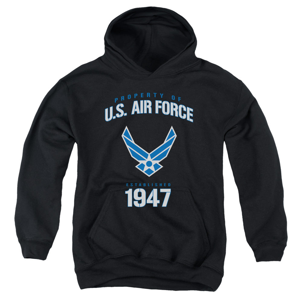 AIR FORCE/PROPERTY OF - YOUTH PULLOVER HOODIE - BLACK