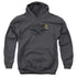 ARMY/LEFT CHEST - YOUTH PULLOVER HOODIE - CHARCOAL