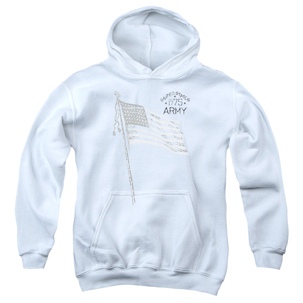 ARMY/TRISTAR - YOUTH PULLOVER HOODIE - WHITE