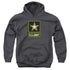ARMY/LOGO - YOUTH PULLOVER HOODIE - CHARCOAL