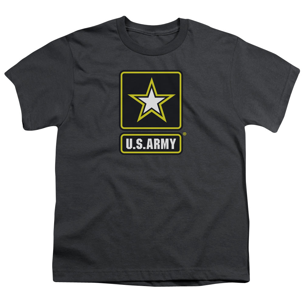ARMY/LOGO - S/S YOUTH 18/1 - CHARCOAL