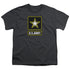ARMY/LOGO - S/S YOUTH 18/1 - CHARCOAL