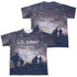ARMY/UP HILL (FRONT/BACK PRINT) - S/S YOUTH POLY CREW - MULTI