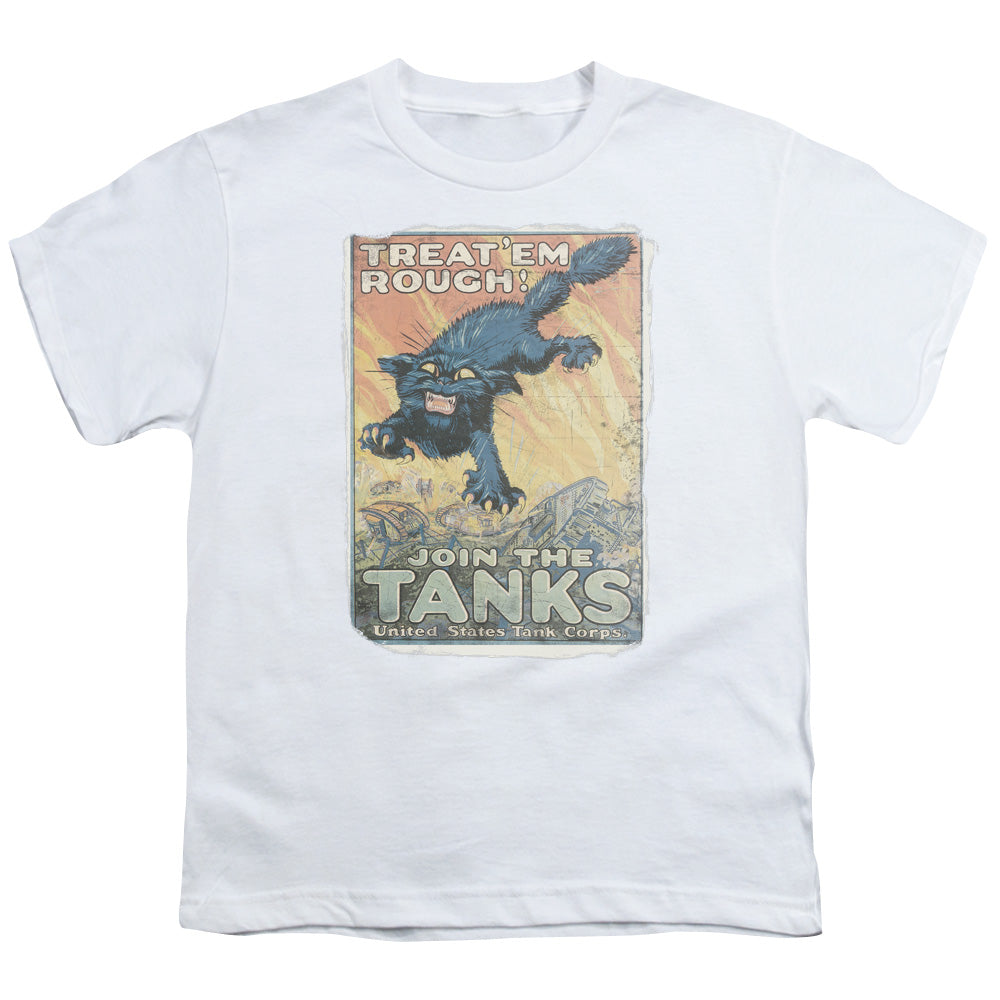ARMY/TREAT EM ROUGH - S/S YOUTH 18/1 - WHITE