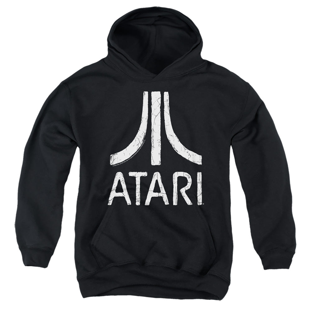 ATARI/ROUGH LOGO - YOUTH PULLOVER HOODIE - BLACK