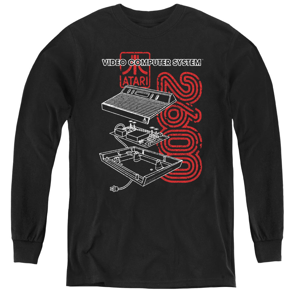 ATARI/2600 - YOUTH LONG SLEEVE TEE - BLACK