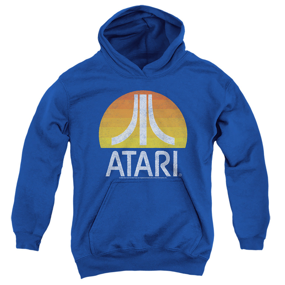 ATARI/SUNRISE ERODED - YOUTH PULLOVER HOODIE - ROYAL BLUE