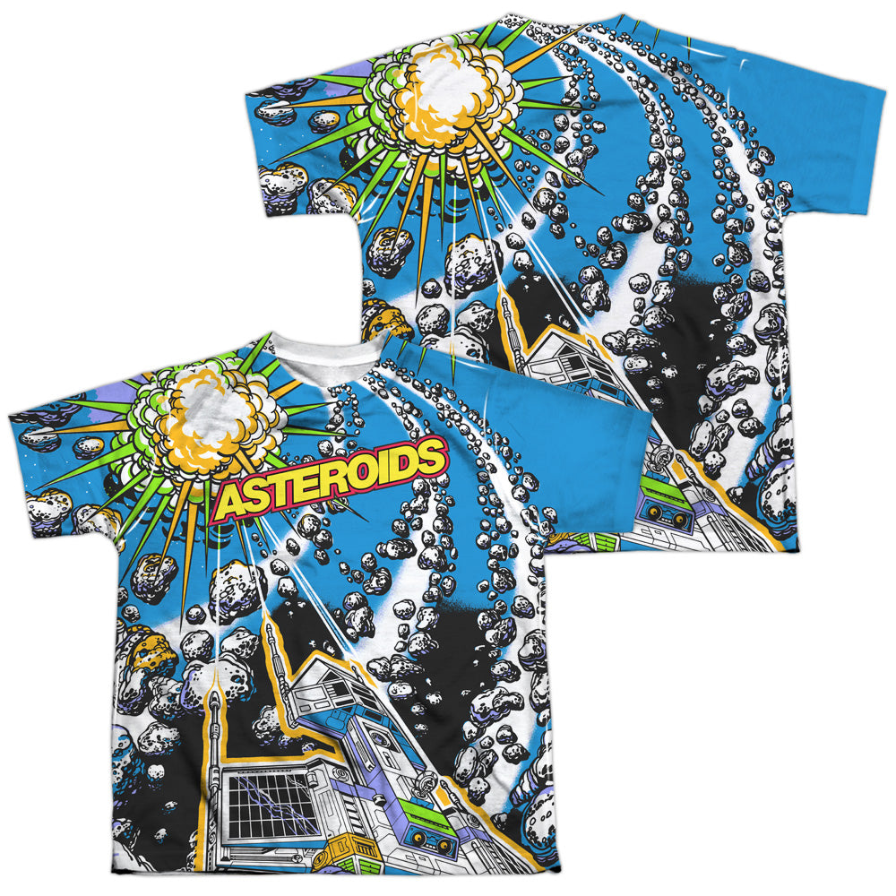 ATARI/ASTEROIDS ALL OVER (FRONT/BACK PRINT) - S/S YOUTH POLY CREW - MULTI