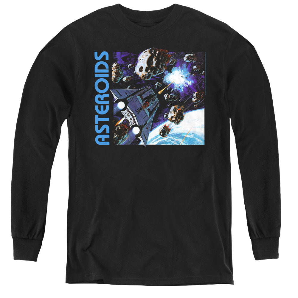 ATARI/2600 ASTEROIDS - YOUTH LONG SLEEVE TEE - BLACK