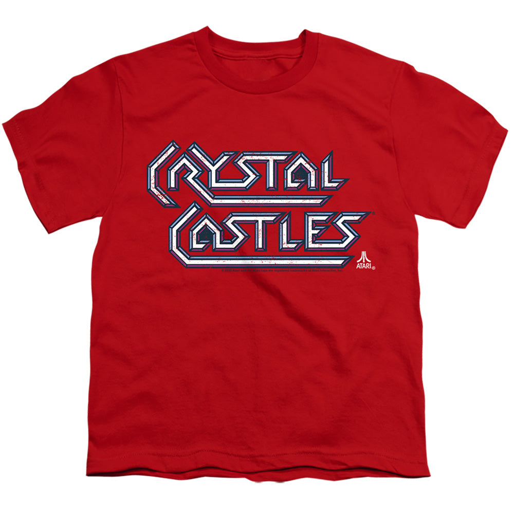 ATARI/CRYSTAL CASTLES LOGO - S/S YOUTH 18/1 - RED