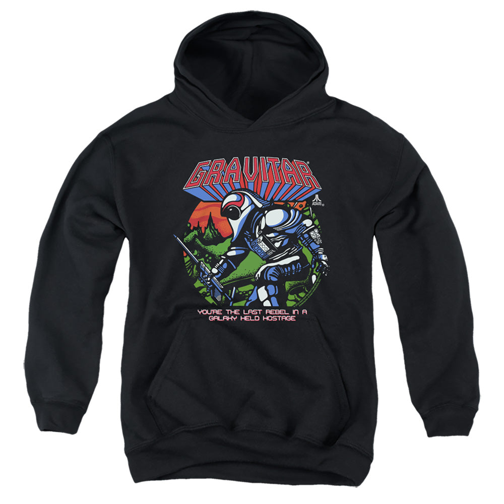 ATARI/LAST REBEL - YOUTH PULLOVER HOODIE - BLACK