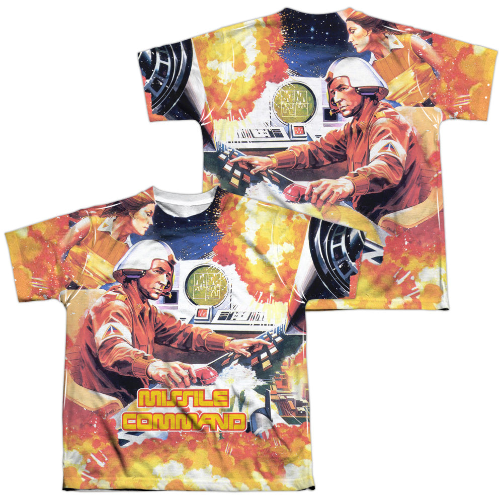 ATARI/MISSLE COMMANDER (FRONT/BACK PRINT) - S/S YOUTH POLY CREW - MULTI