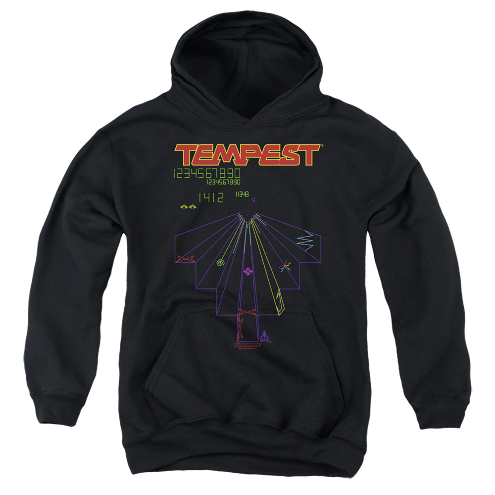 ATARI/TEMPEST SCREEN - YOUTH PULLOVER HOODIE - BLACK