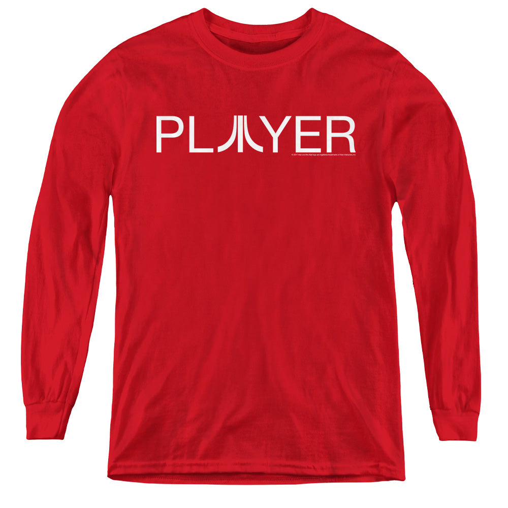 ATARI/PLAYER - YOUTH LONG SLEEVE TEE - RED