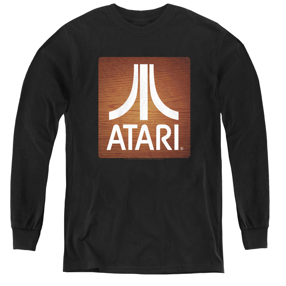 ATARI/CLASSIC WOOD SQUARE - YOUTH LONG SLEEVE TEE - BLACK
