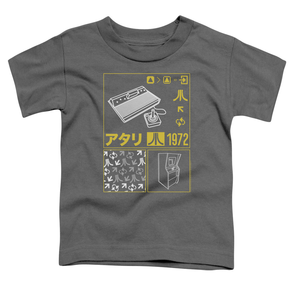 ATARI/KANJI SQUARES - S/S TODDLER TEE - CHARCOAL