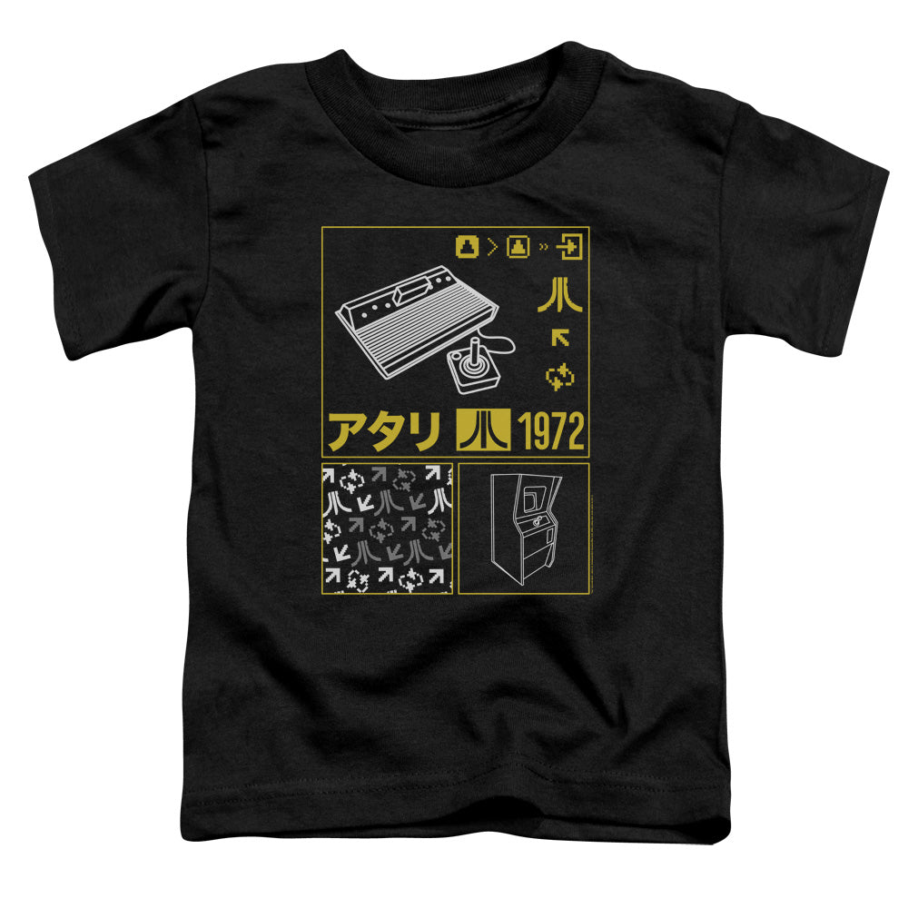 ATARI/KANJI SQUARES - S/S TODDLER TEE - BLACK