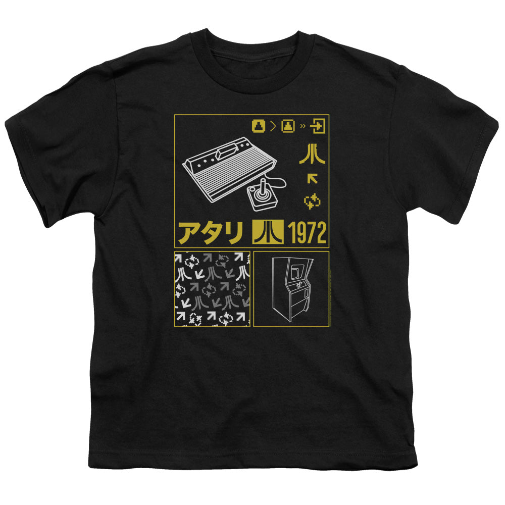 ATARI/KANJI SQUARES - S/S YOUTH 18/1 - BLACK