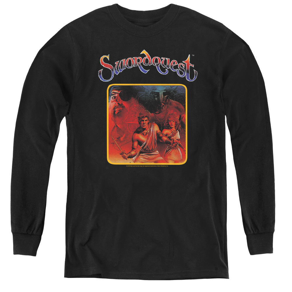 ATARI/SWORDQUEST - YOUTH LONG SLEEVE TEE - BLACK