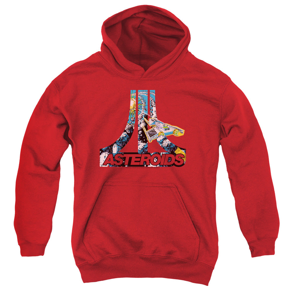 ATARI/ASTEROIDS ATARI - YOUTH PULLOVER HOODIE - RED