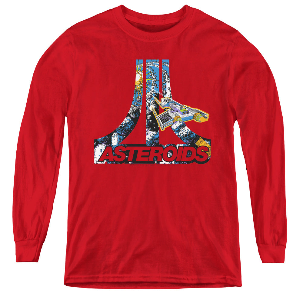 ATARI/ASTEROIDS ATARI - YOUTH LONG SLEEVE TEE - RED