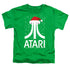 ATARI/PIXEL SANTA HAT - S/S TODDLER TEE - KELLY GREEN