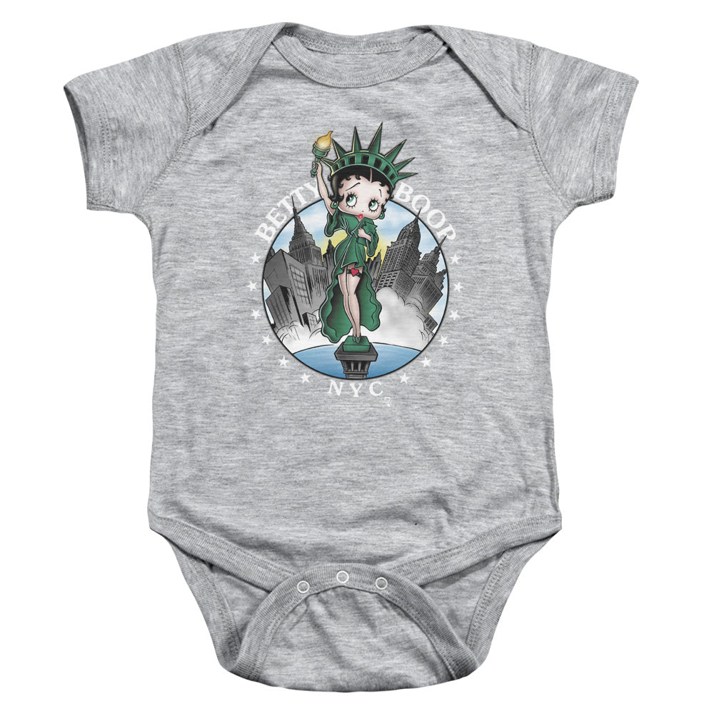 BETTY BOOP/NYC - INFANT SNAPSUIT - ATHLETIC HEATHER