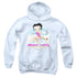 BETTY BOOP/BEACH BETTY - YOUTH PULLOVER HOODIE - WHITE