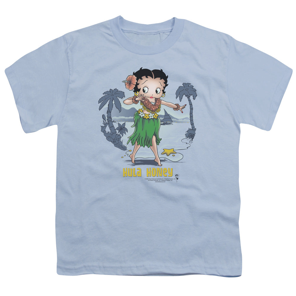 BETTY BOOP/HULA HONEY - S/S YOUTH 18/1 - CAROLINA BLUE
