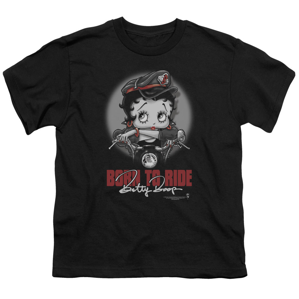 BETTY BOOP/BORN TO RIDE - S/S YOUTH 18/1 - BLACK